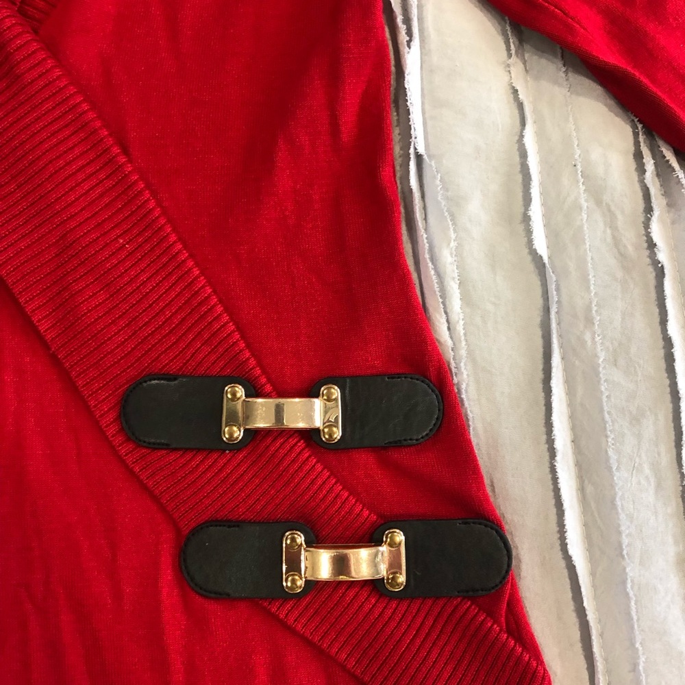 INC international concepts Buckle red Sweater - Picture 3 of 7